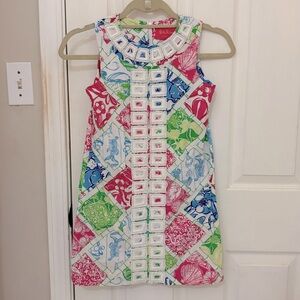 Lilly Pulitzer 50th Jubilee Hollywood Patchwork Beaded Shift Dress